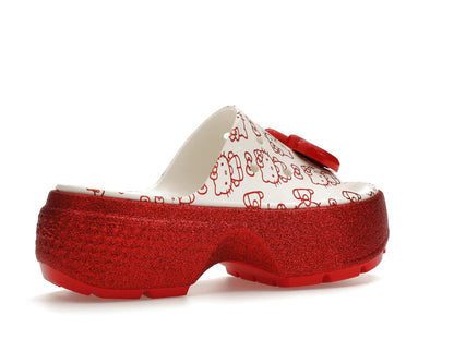 Crocs Stomp Slide Hello Kitty 50th Anniversary Red Glitter