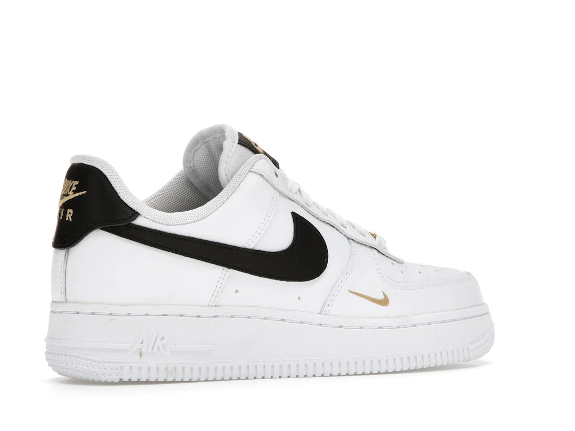 Nike Air Force 1 Low '07 Essential White Black Gold Mini Swoosh