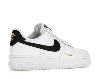 Nike Air Force 1 Low '07 Essential White Black Gold Mini Swoosh