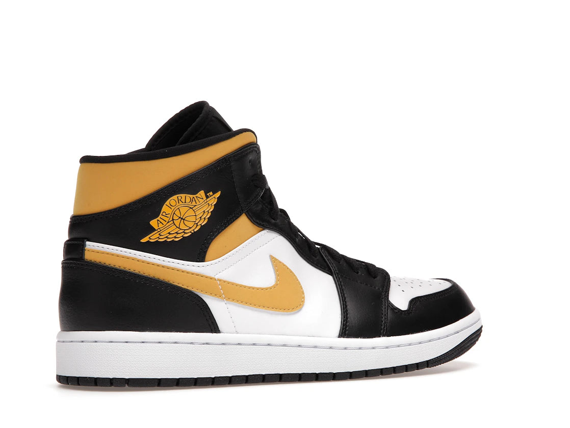 Jordan 1 Mid White Pollen Black