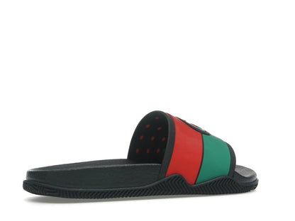 Gucci Slides Interlocking G Black Red Green