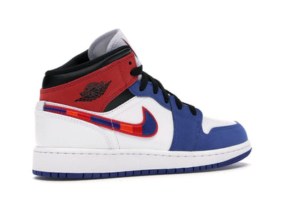 Jordan 1 Mid Rush Blue University Red