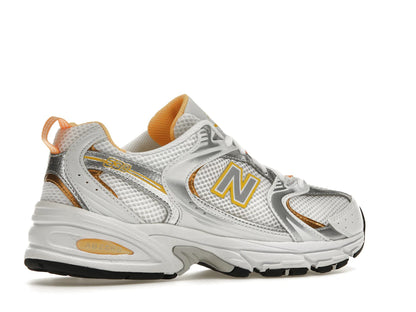 New Balance 530 White Vibrant Apricot Silver Metallic