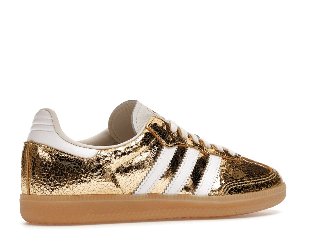 adidas Samba OG Gold Metallic Cracked Leather