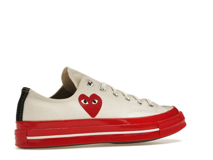 Converse Chuck Taylor All Star 70 Ox Comme des Garcons PLAY Egret Red Midsole