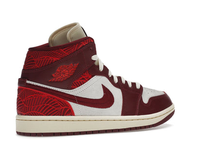 Jordan 1 Mid SE Tiki Leaf Team Red