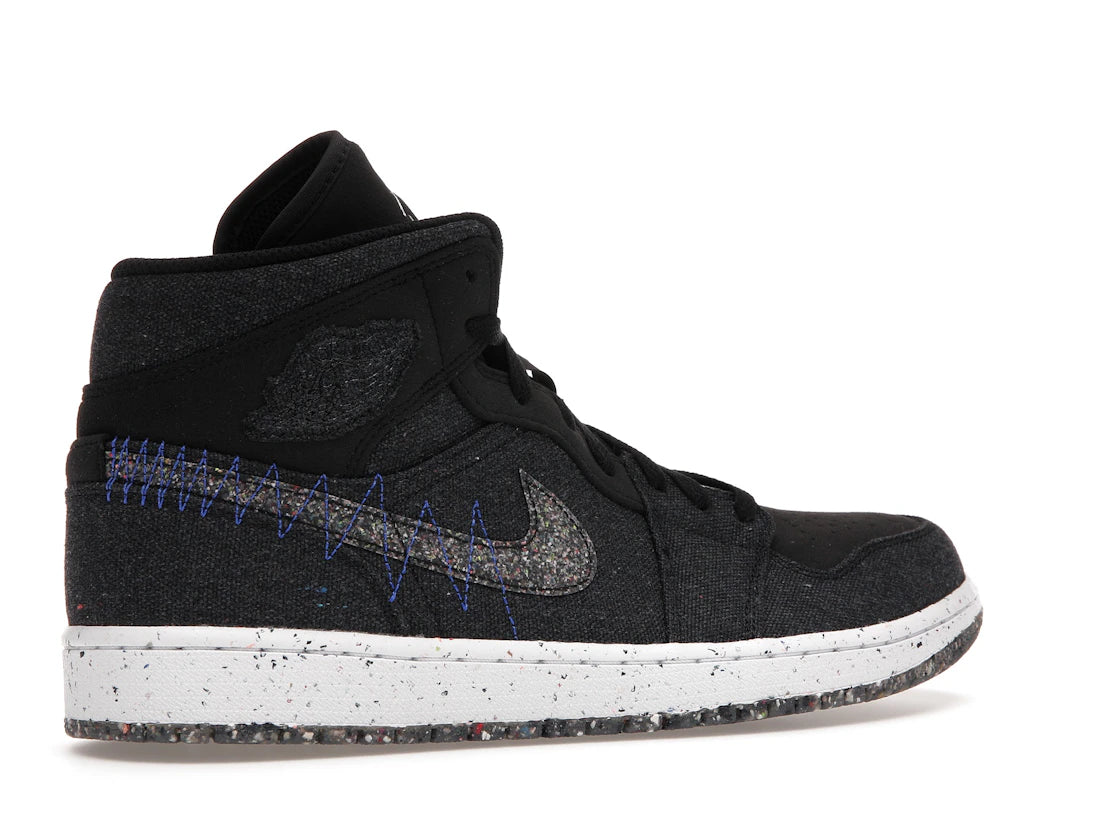 Jordan 1 Mid Crater Black