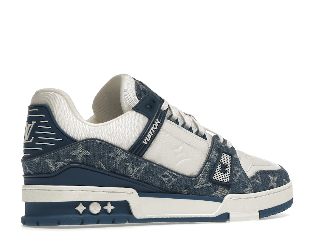 Louis Vuitton LV Trainer Monogram Denim White Blue