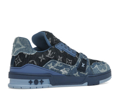 Louis Vuitton LV Trainer Blue Patchwork Monogram Denim