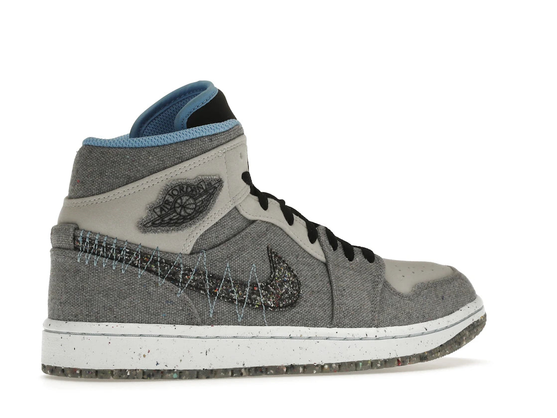 Jordan 1 Mid Crater Grey University Blue
