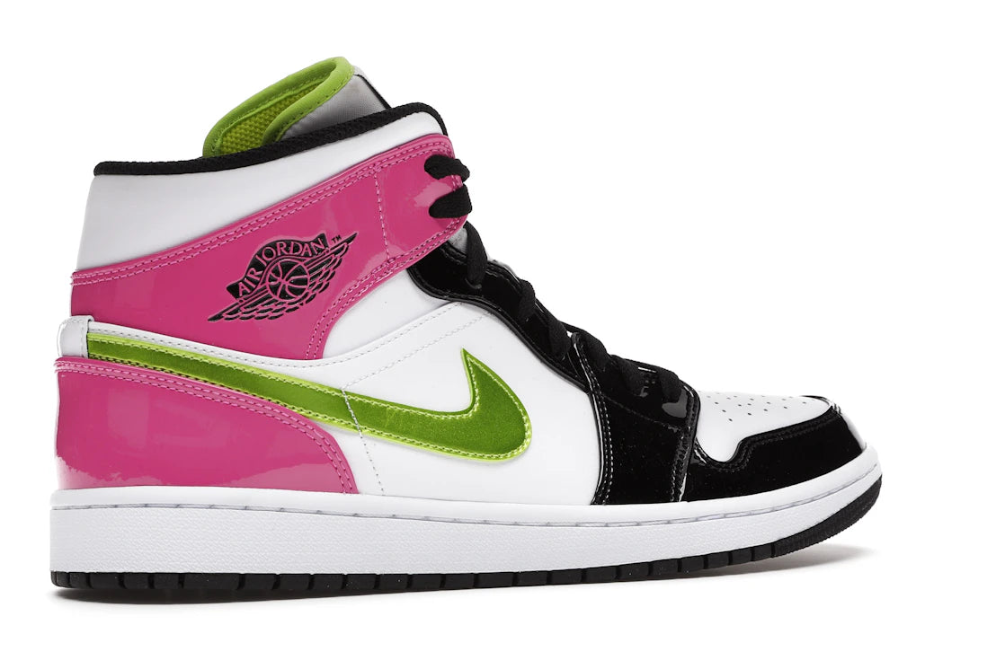 Jordan 1 Mid White Black Cyber Pink