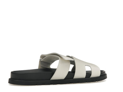 Hermes Chypre Sandal Blanc Epsom Leather