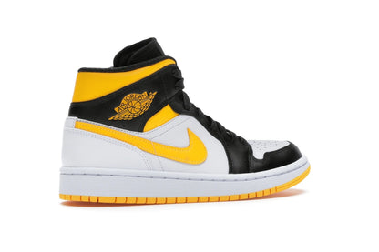 Jordan 1 Mid Laser Orange Noir (Femme)