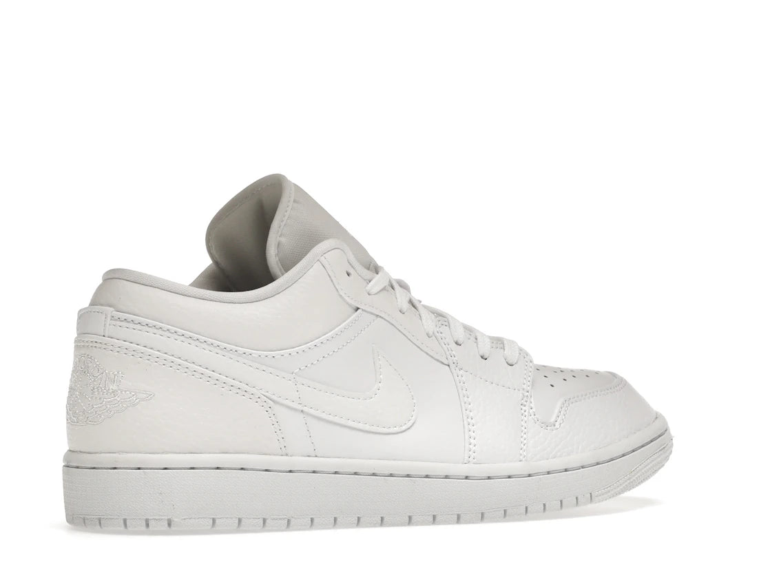 Jordan 1 Low Triple White Tumbled Leather