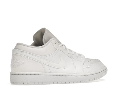 Jordan 1 Low Triple White Tumbled Leather
