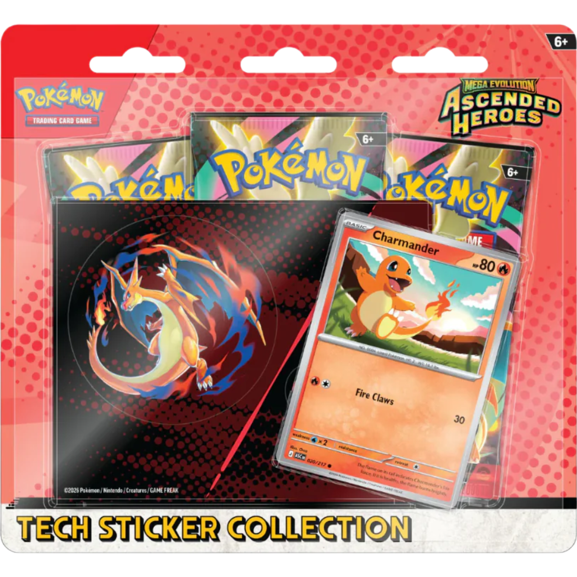 Mega Evolution Ascended Heroes Tech Sticker Collection (Charmander)
