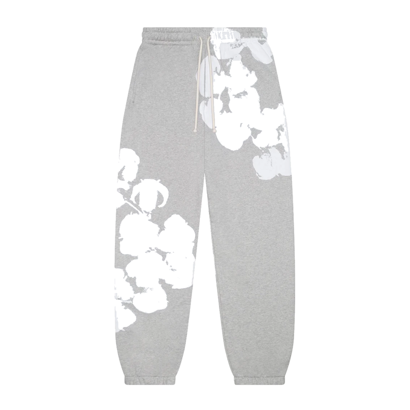 Denim Tears Big Cotton Wreath Sweatpants Grey