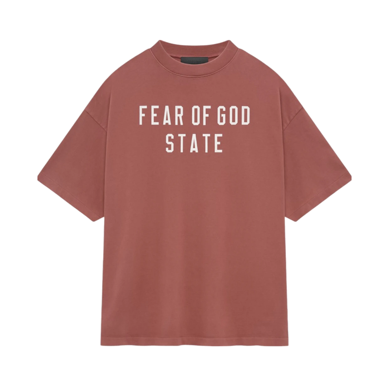 Fear of God Essentials Heavy Crewneck Tee Crimson