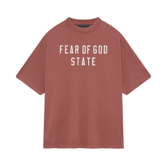 Fear of God Essentials Heavy Crewneck Tee Crimson