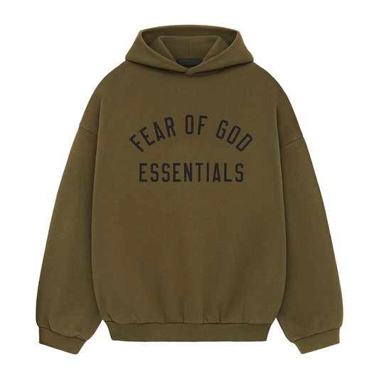 Fear of God Essentials Fleece Hoodie Olive