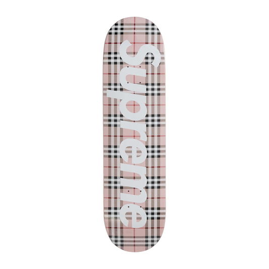 Supreme Burberry Skateboard Deck Pink