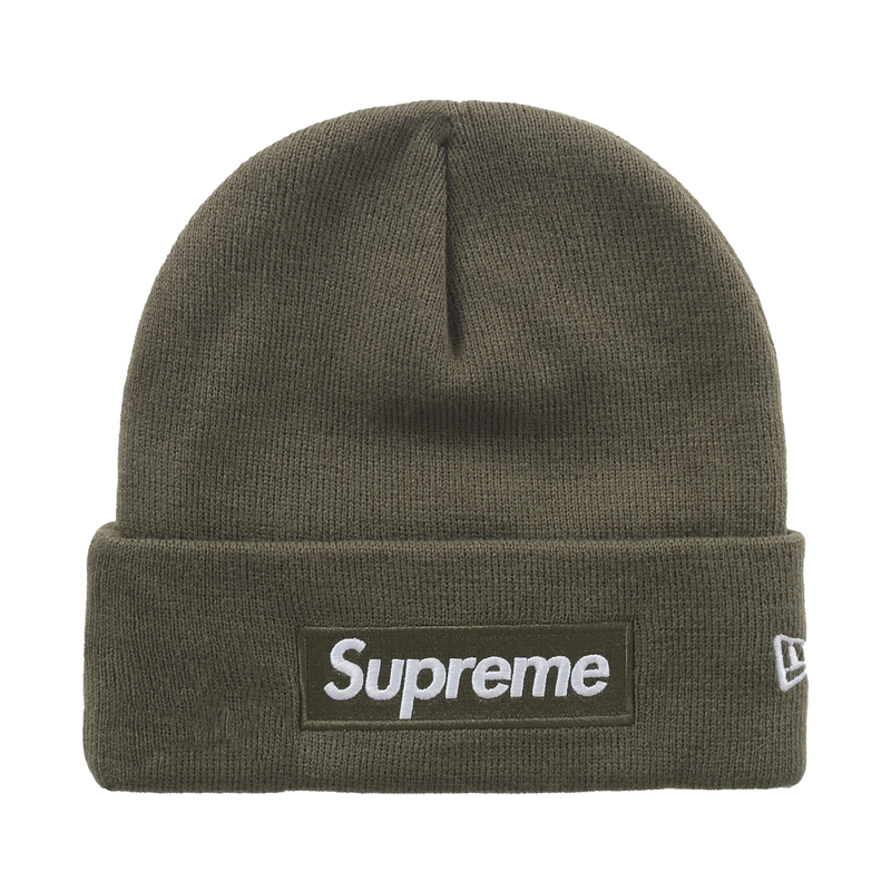 Supreme New Era Box Logo Beanie Light Olive