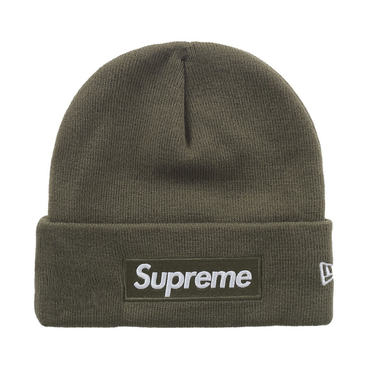 Supreme New Era Box Logo Beanie Light Olive