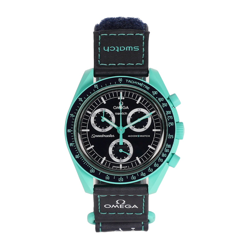 Swatch x Omega Bioceramic Moonswatch Mission On Earth Polar Lights SO33L103