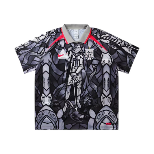 Palace x Nike England Dri-FIT Football Jersey Pewter Grey/Bright Crimson