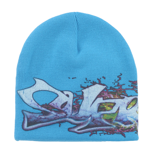 Supreme Tag Beanie Blue