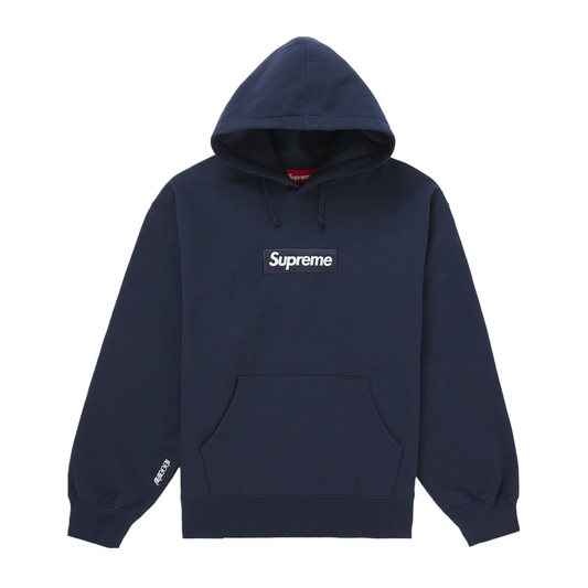 Supreme Box Logo Hooded Sweatshirt Navy