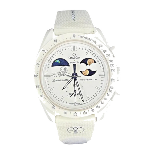 Swatch x Omega Bioceramic Mission To Earthphase Moonshine Gold "Cold Moon" SO33W701L