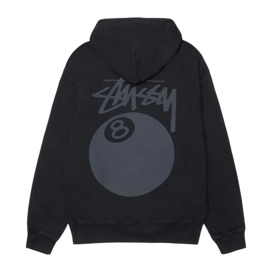 Stussy 8 Ball Pigment Dyed Hoodie Black