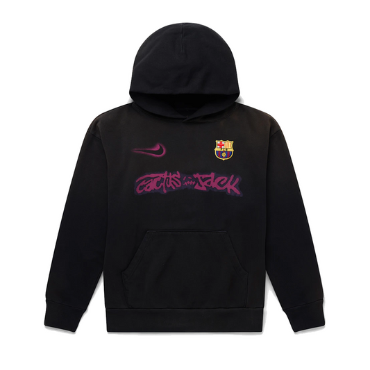Travis Scott x Nike x FC Barcelona Spray Logo Hoodie Black