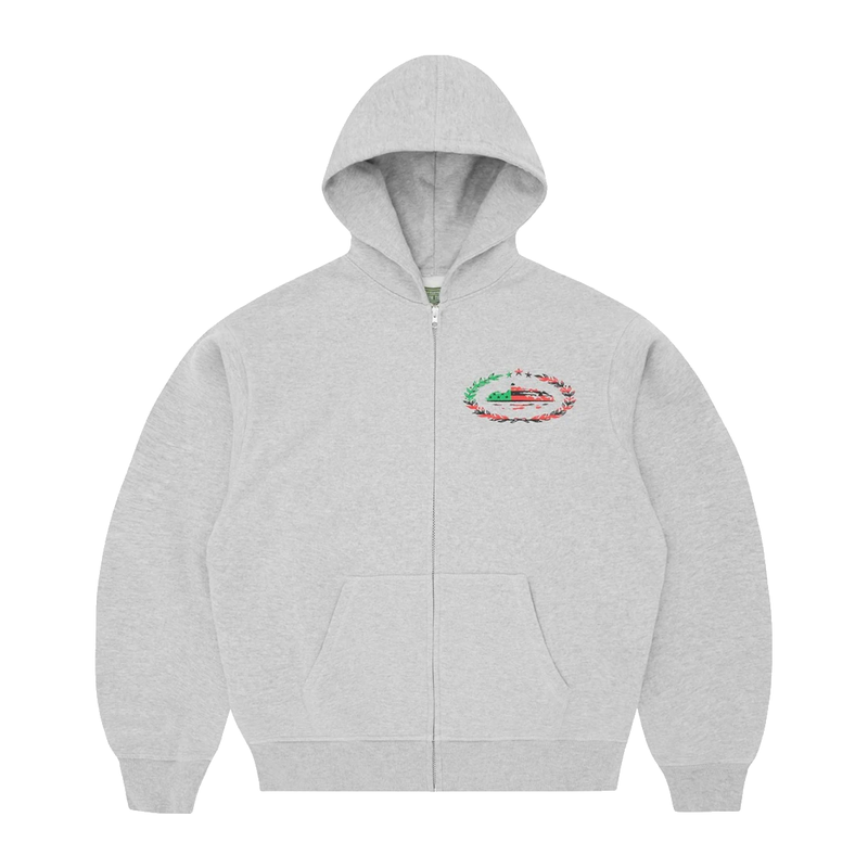 Corteiz x Denim Tears Cortears Royale Zip Hoodie Heather Grey