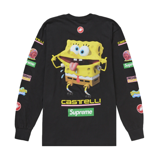 Supreme SpongeBob/Castelli Racing L/S Tee Black