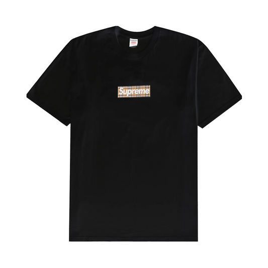 Supreme Burberry Box Logo Tee Black
