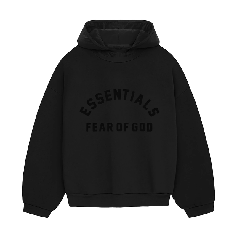 Fear of God Essentials Nylon Fleece Hoodie Jet Black/Jet Black