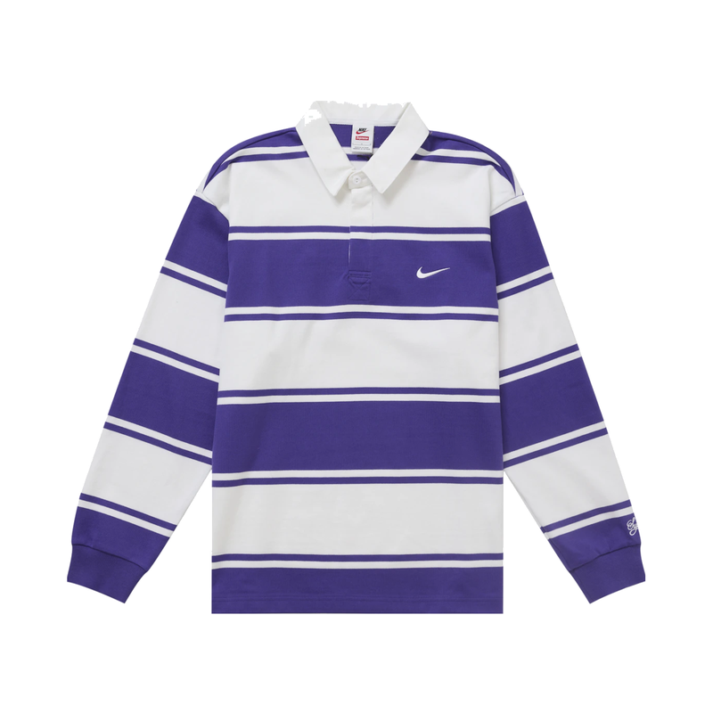 Supreme Nike Stripe Rugby Purple