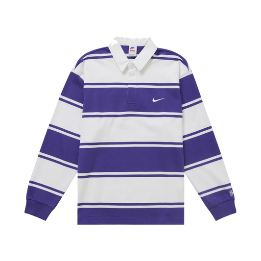 Supreme Nike Stripe Rugby Purple