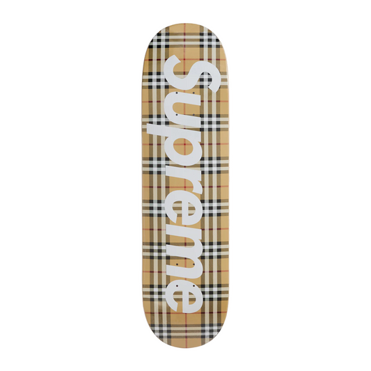 Supreme Burberry Skateboard Deck Beige