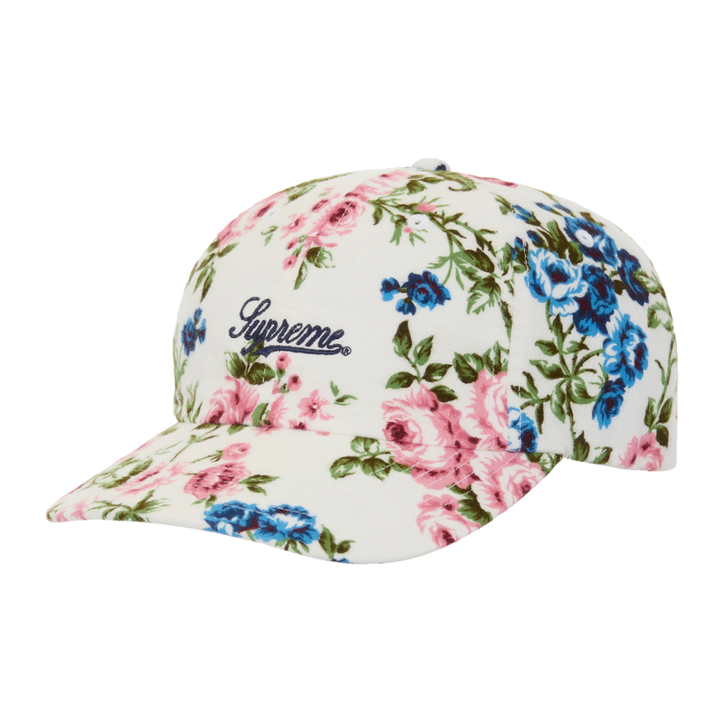 Supreme Floral Flannel 6-Panel Red