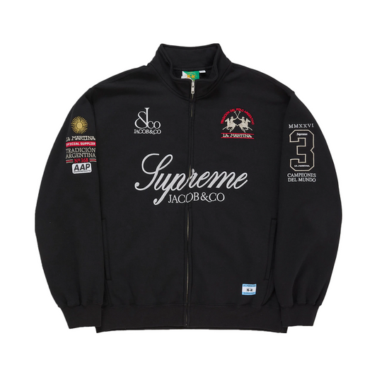 Supreme La Martina Zip Up Sweatshirt Black