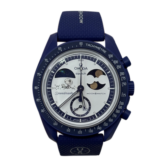 Swatch x Omega Bioceramic Moonswatch Mission To Earthphase Moonshine Snoopy Gold SO33N702L