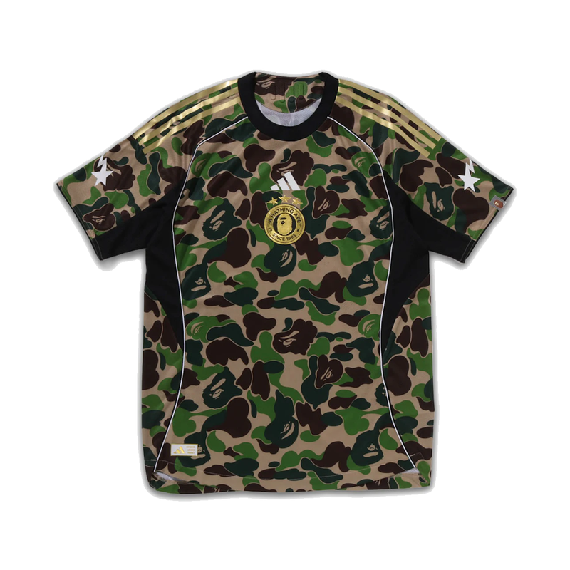 Adidas x BAPE Football Graphic Slim Jersey T-shirt Green