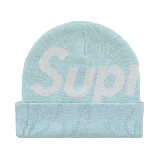 Supreme Big Logo Beanie Light Blue