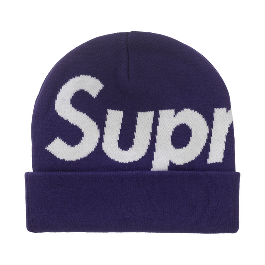 Supreme Big Logo Beanie Purple