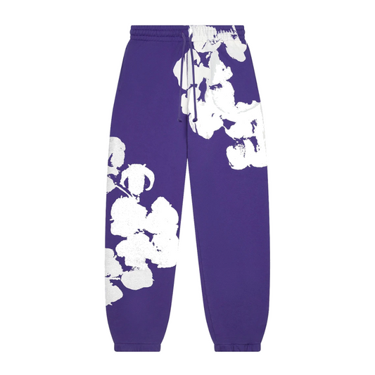 Denim Tears Big Cotton Wreath Sweatpants Purple