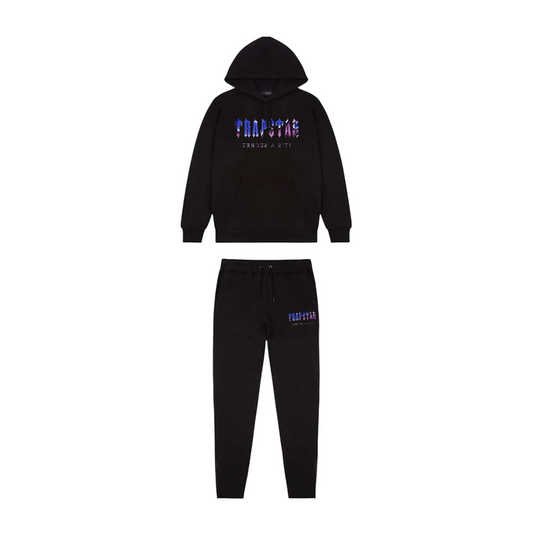 Trapstar Decoded Liquid Chrome Hoodie Tracksuit Black