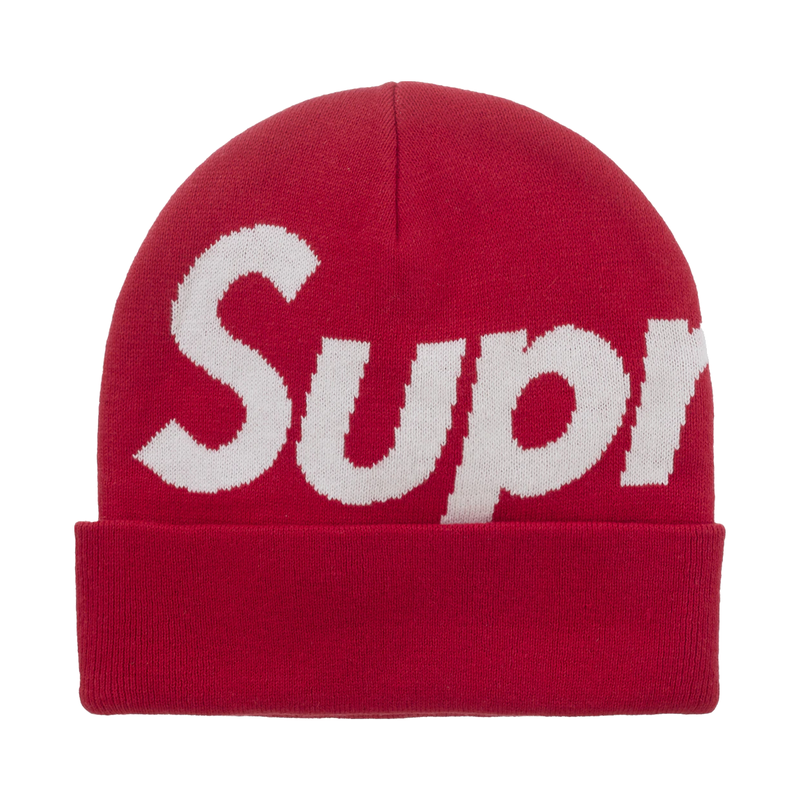 Supreme Big Logo Beanie Red